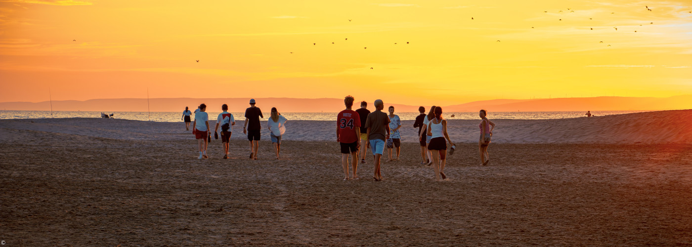 Strand im Sonnenuntergang