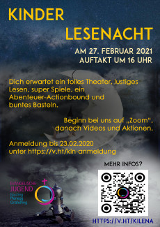 Flyer der Kinder-Lesenacht 2021