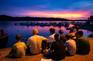 Sonnenuntergang auf der Sommerfahrt 2023