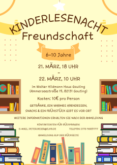 Flyer der Kinderlesenacht 2025