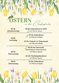 Ostergottesdienste in der Christuskirche