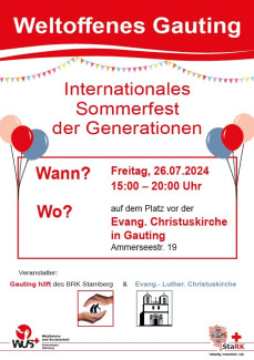 Plakat Sommerfest der Generationen 2024